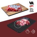 Prato de descongelamento rápido Huohuo, utensílio de cozinha para descongelar alimentos de forma eficiente.