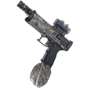 Pistola de água elétrica Hearnice para jogos ao ar livre, corpo preto com detalhes coloridos, diversão para crianças e adultos.