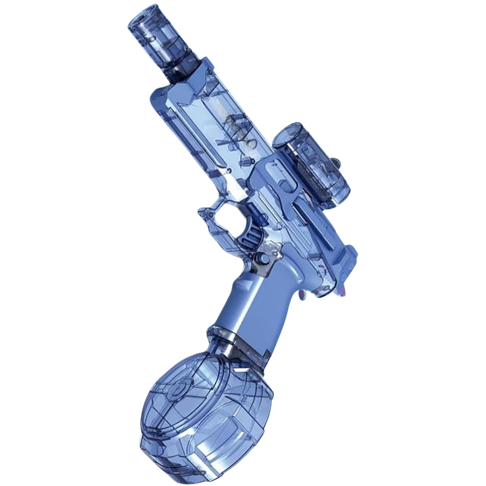 Jogo de pistola de água elétrica azul da Hearnice, brinquedo de lazer ao ar livre para diversão aquática.