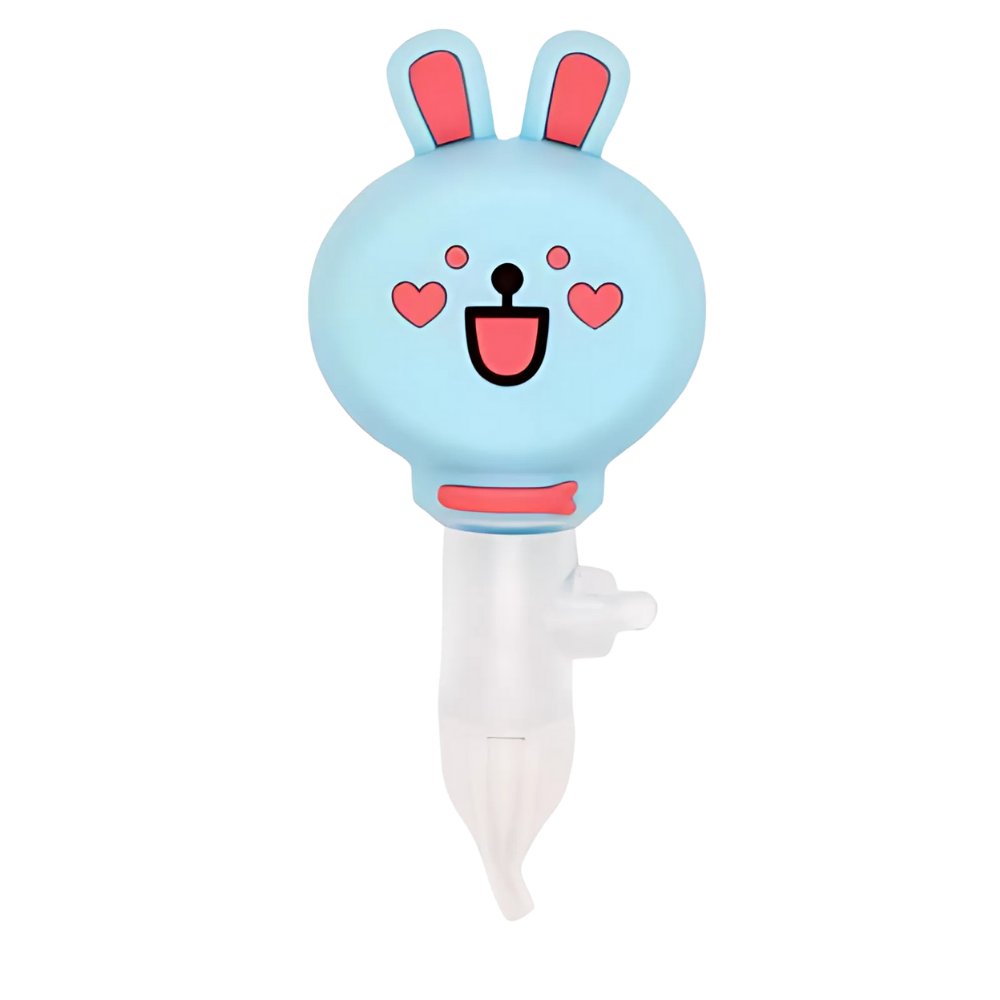 Mouche-bébés aspirador nasal de silicone higiênico azul da Voastvy, ideal para limpeza nasal de bebês com design suave.