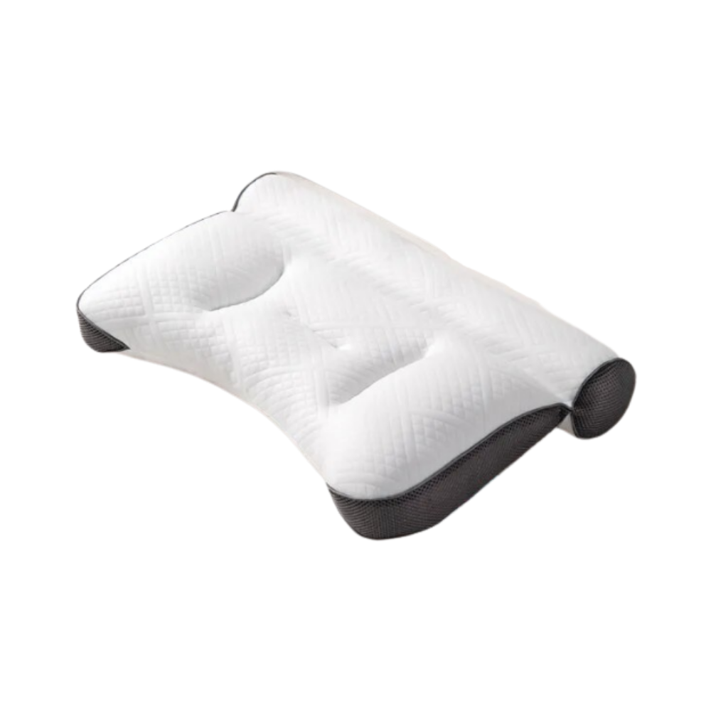 Travesseiro de apoio cervical hipoalergênico da Jiafang, em cinza, ideal para suporte confortável durante o sono.