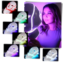 Máscara profissional de luminoterapia a LED da Icoco, com luzes coloridas para cuidados com a pele.