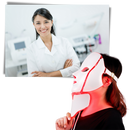 Máscara profissional de luminoterapia a LED da Icoco, para tratamentos faciais com luz LED.