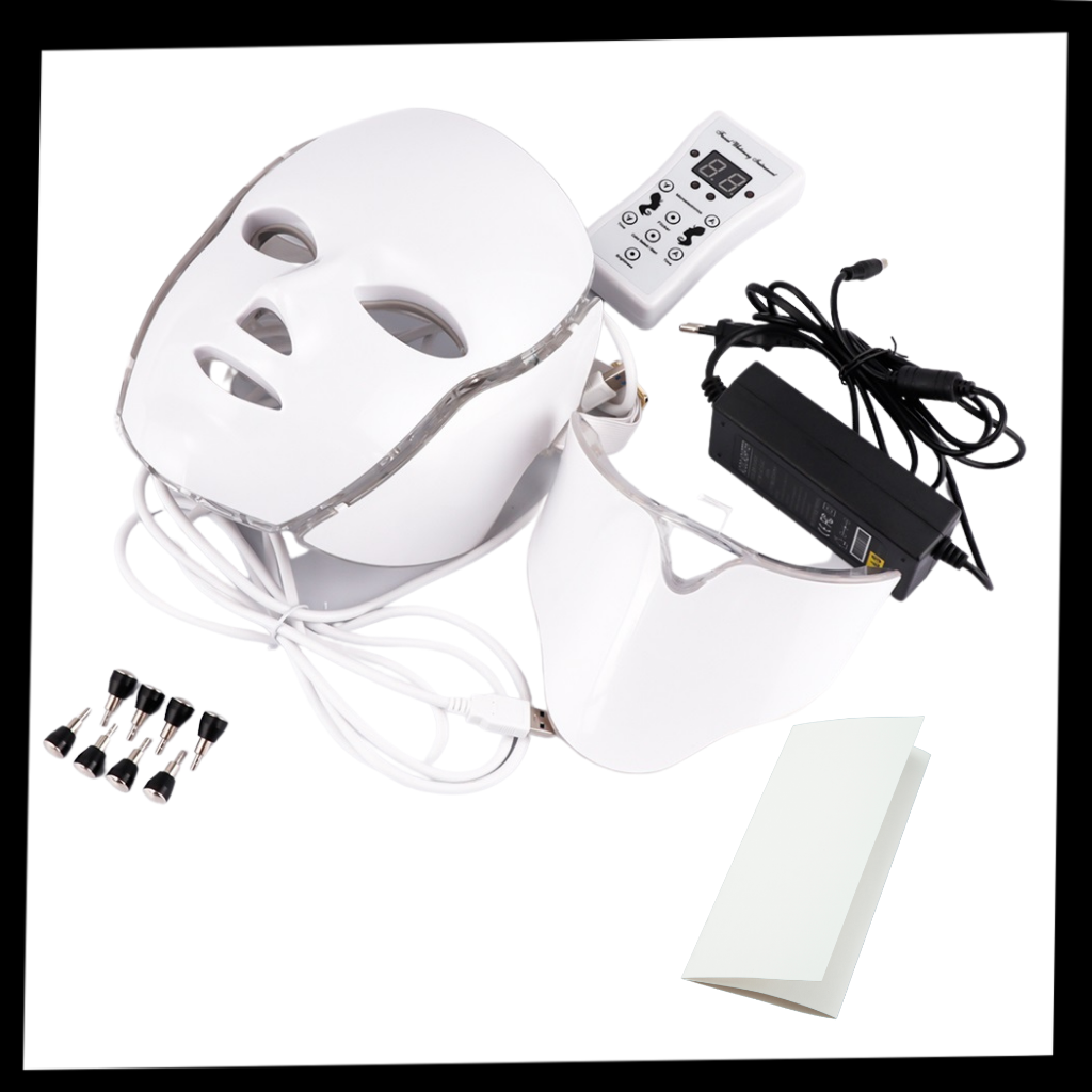 Máscara profissional de luminoterapia LED da Icoco, dispositivo de beleza para tratamentos faciais com luz LED.