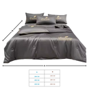 Capa de edredom de seda glacée suave da Betiyuaoe, roupa de cama confortável e elegante, vista de detalhe em tecido suave.
