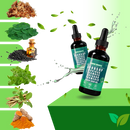 Gotas de extrato de Corossol e plantas naturais da marca Ikzee para fitness e nutrição, apresentadas em frasco com conta-gotas