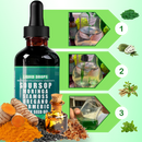 Gotas de extrato de corossol e plantas naturais da marca Ikzee para fitness e nutrição, em frasco com rótulo.