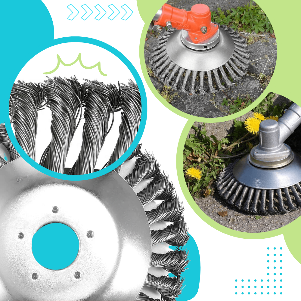 Brosse de désherbage Ineticiam pour débroussailleuse, accessoire pour équipement électrique d'extérieur, 150 mm