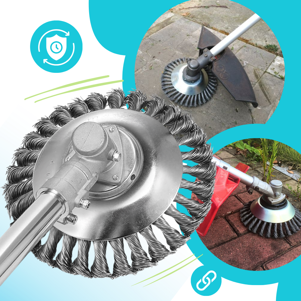 Brosse de désherbage Ineticiam pour débroussailleuse, accessoire électrique d'extérieur, 150 mm, utile pour éliminer les mauvaises herbes