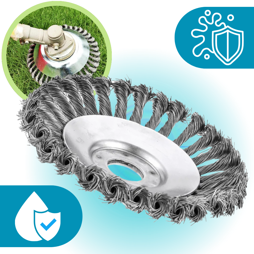 Brosse de désherbage pour débroussailleuse Ineticiam, accessoire pour équipement électrique d'extérieur, diamètre 150 mm