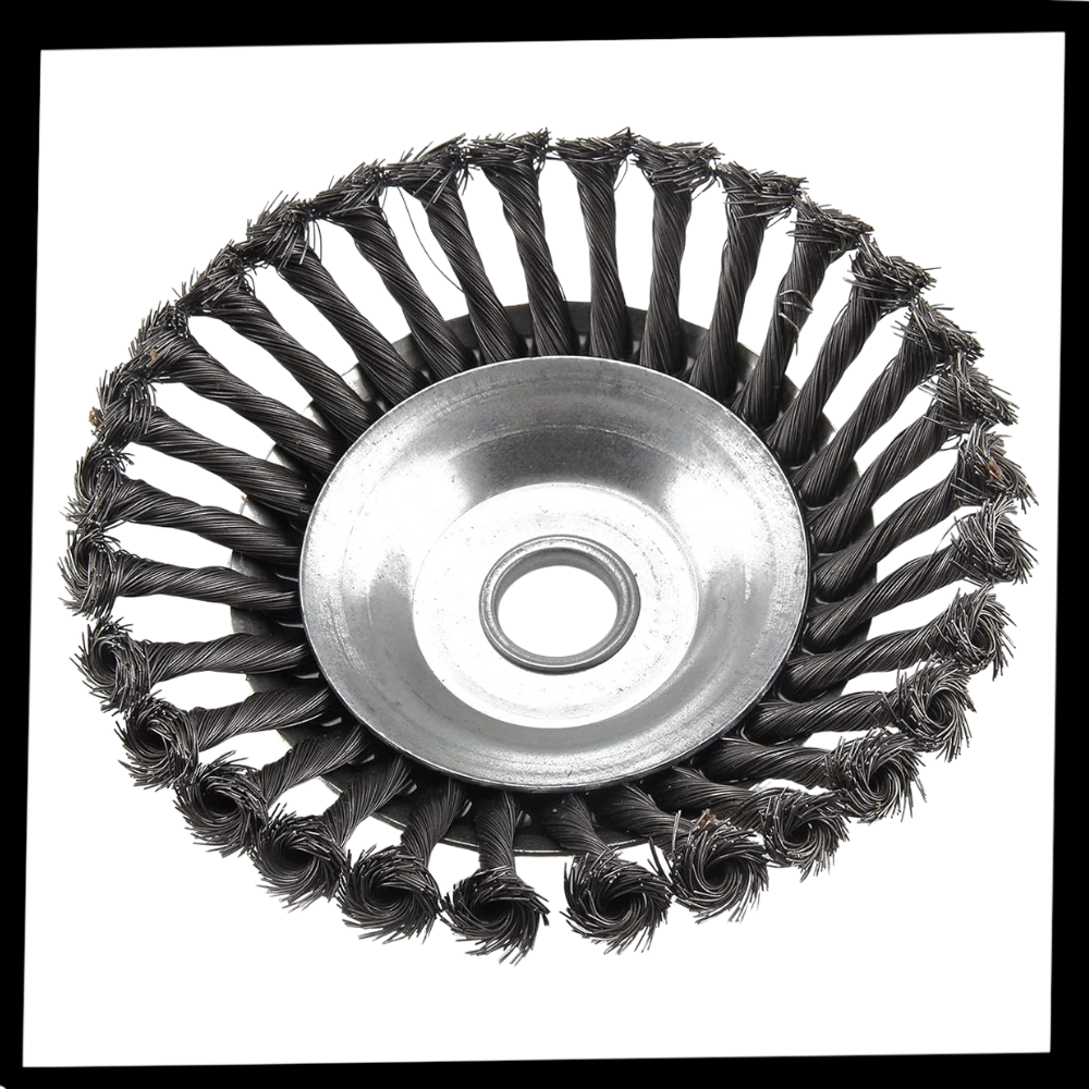 Brosse de désherbage Ineticiam pour débroussailleuse, accessoire électrique d'extérieur, 150 mm, nettoie végétation indésirable.