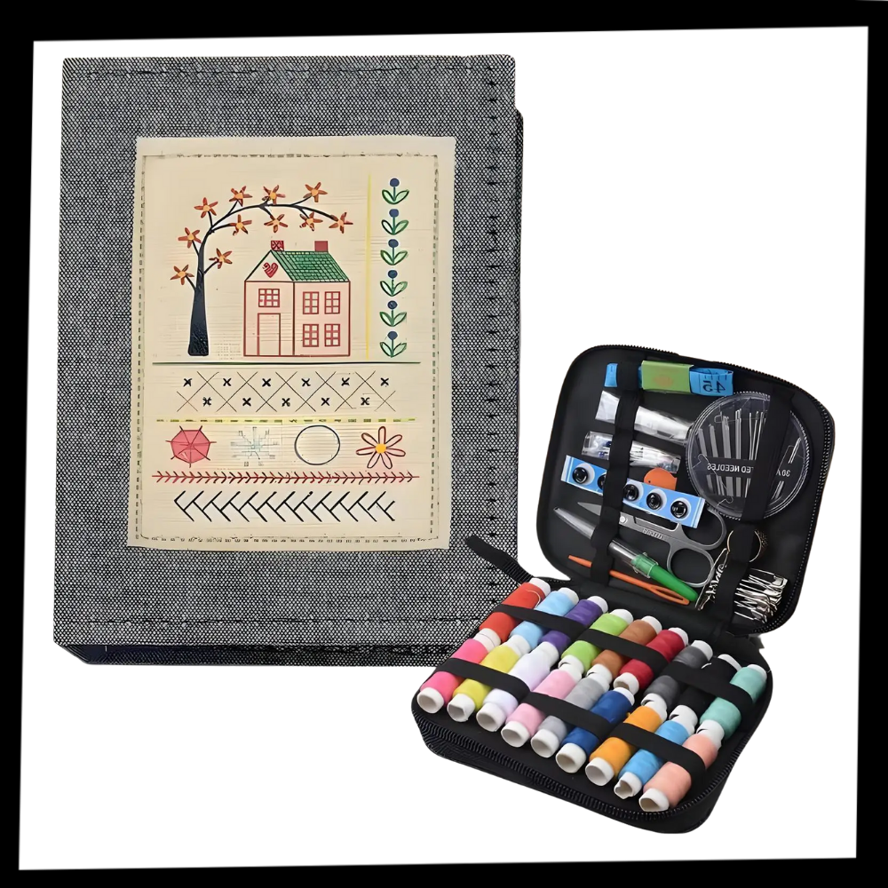 Livro de pontos de bordado em linho da marca Infunly para artesanato e projetos de bordado criativos.