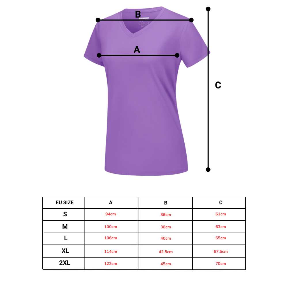 Blusa feminina da Fruit Of The Loom com decote em V e tecido refrescante, ideal para dias quentes.