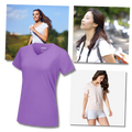 Camiseta feminina com decote em V refrescante da Fruit Of The Loom, tecido leve e confortável para uso diário.