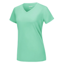 Blusa feminina da Fruit Of The Loom com decote em V refrescante em verde menta, tecido leve e confortável.