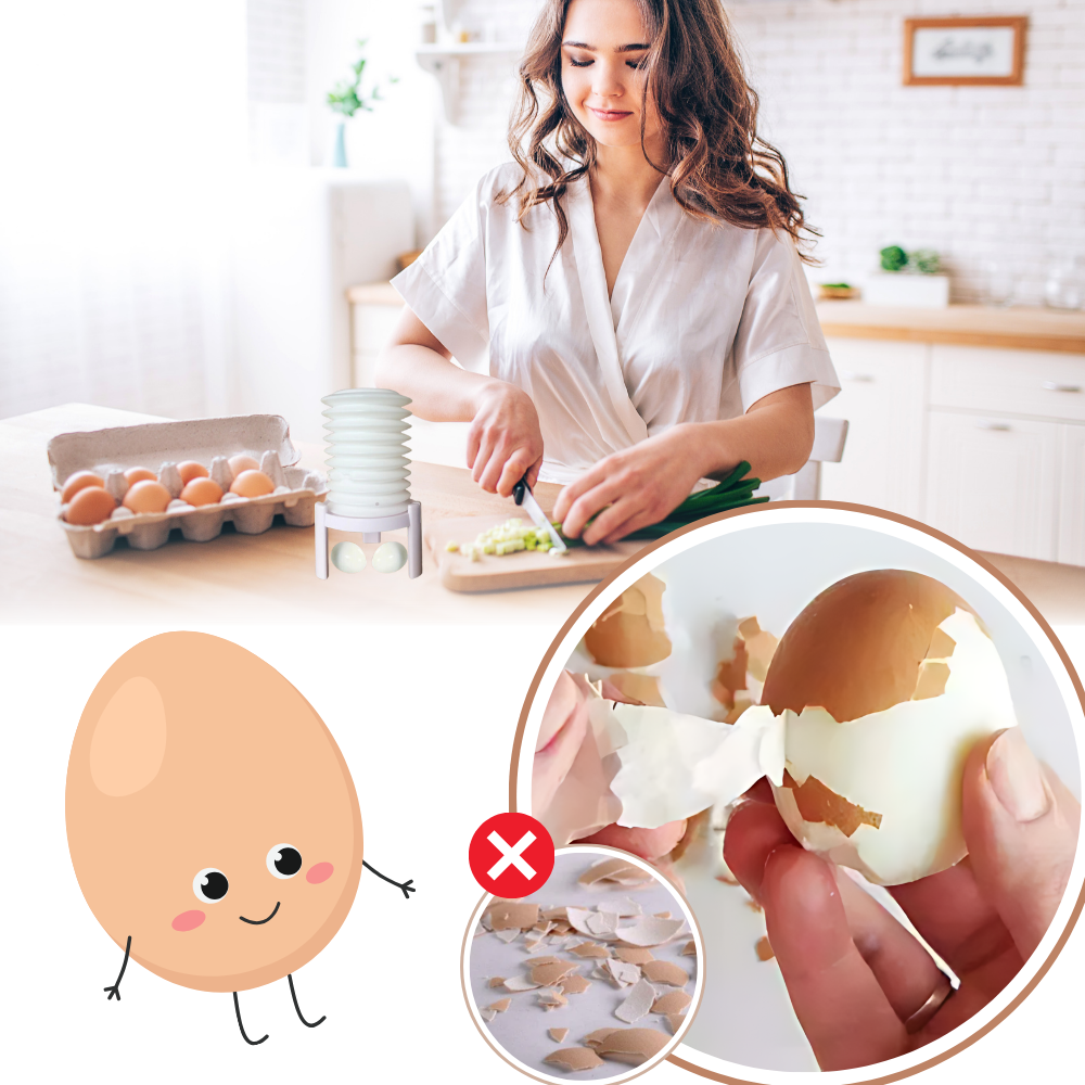 Descascador de ovos instantâneo da Fenam, utensílio de cozinha para remover casca de ovos de forma rápida e prática.