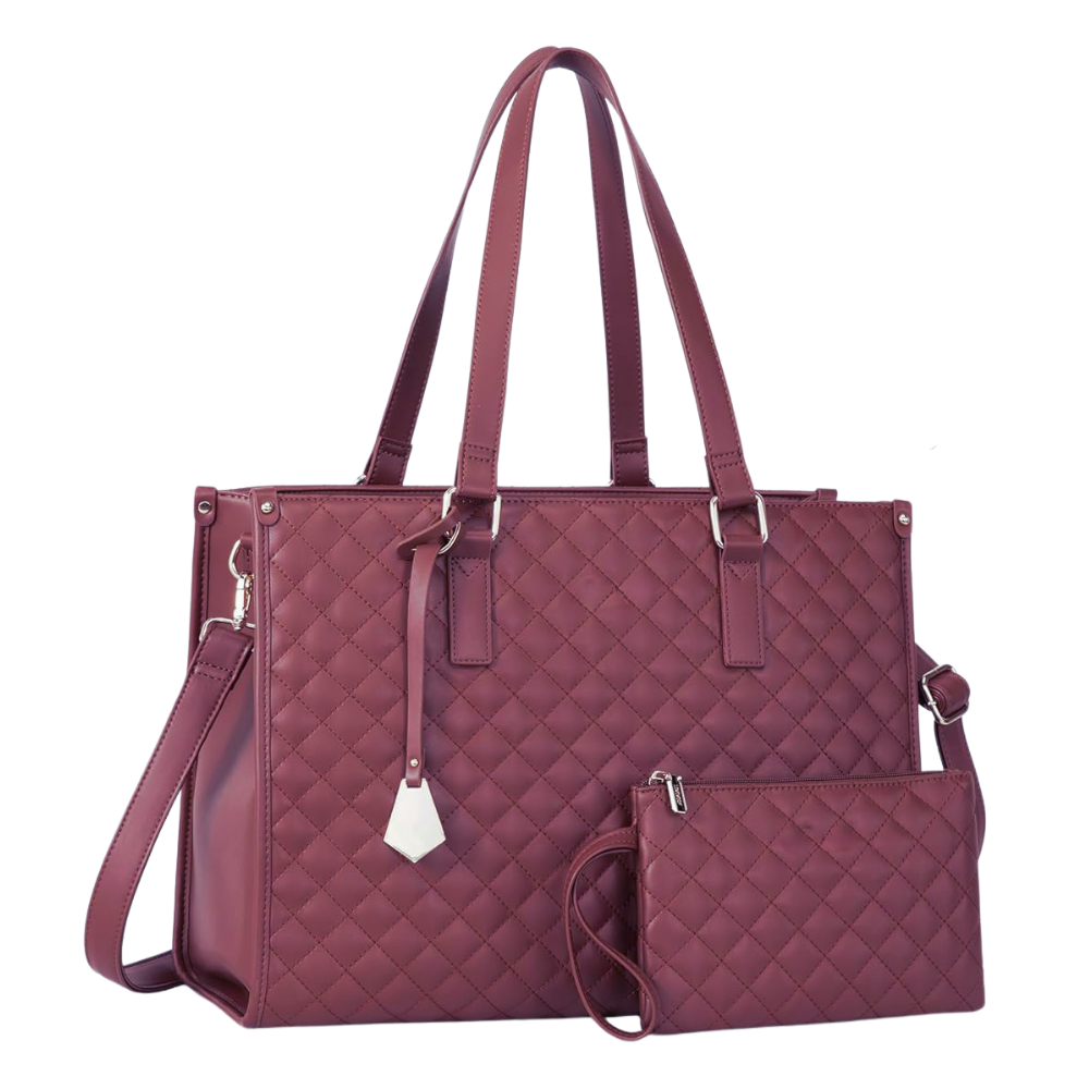 Bolsa tote térmica Fzflzdh em tom vinho, sacola de mão isolada para refeições ou transporte de alimentos.