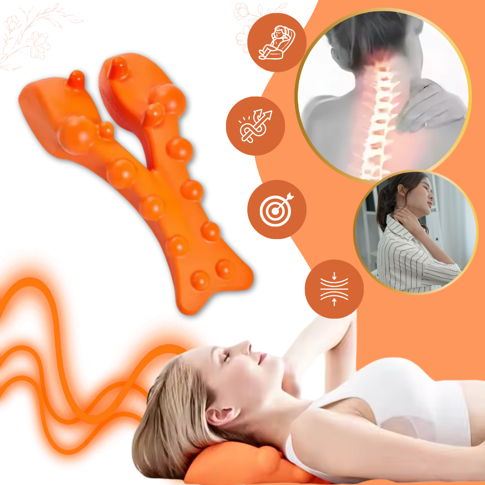 Dispositivo de massagem direcionada Integratzker na cor laranja para relaxamento e alívio de tensões musculares.