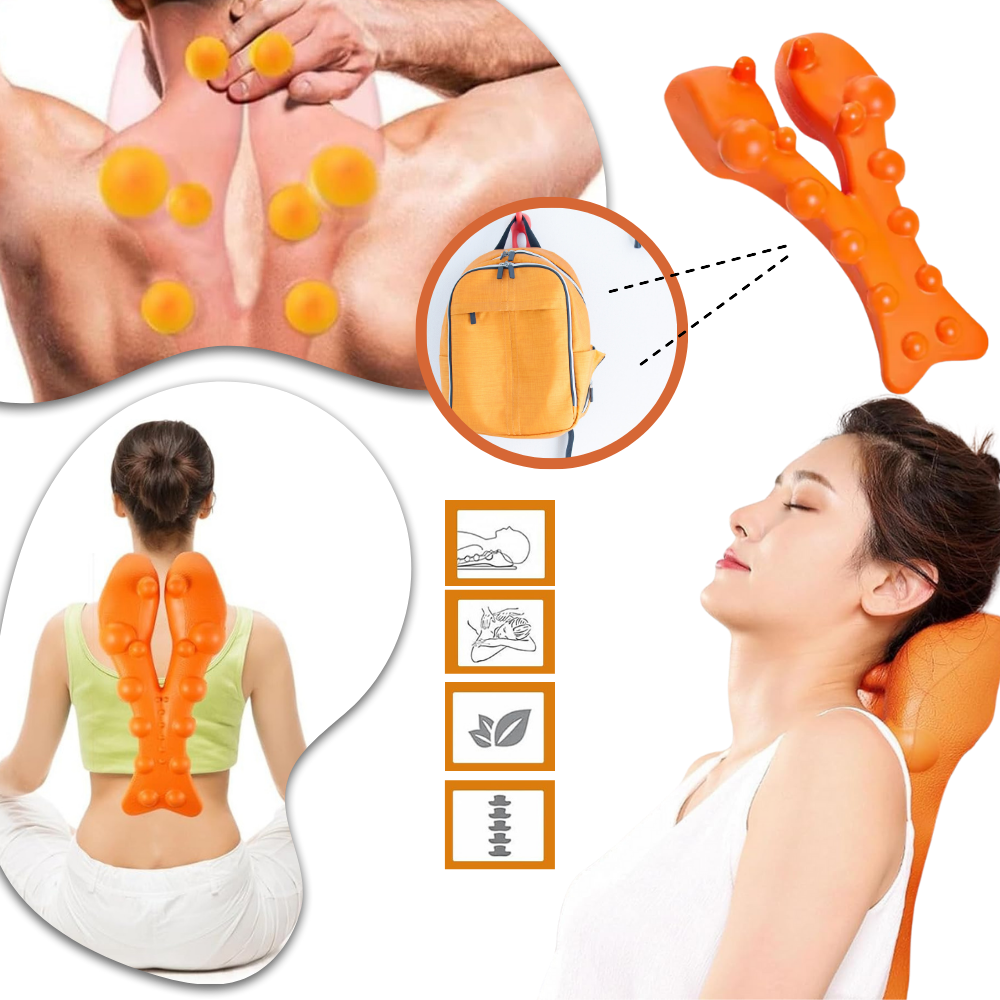 Dispositivo de massagem localizado da marca Integratzker para relaxamento, na cor laranja, com design portátil e eficiente