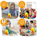 Brinquedo interativo de pato dançante com luzes, brinquedo divertido e infantil da marca Huile, ideal para crianças