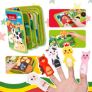 Livro interativo de velcro da Pearoft com tema de fazenda para crianças, brinquedo educativo para aprender brincando.