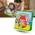 Livro interativo de velcro da Pearoft com tema de fazenda, ideal para crianças, com páginas educativas e divertidas.