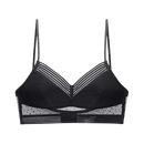 Soutien-gorge invisível de renda preta Huasi, para um visual uniforme e confortável, ideal para roupas sem costura.