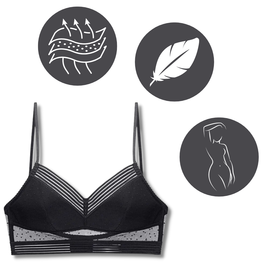Soutien-gorge invisível de renda Huasi, ideal para vestir de forma confortável e sem costuras, com acabamento discreto.