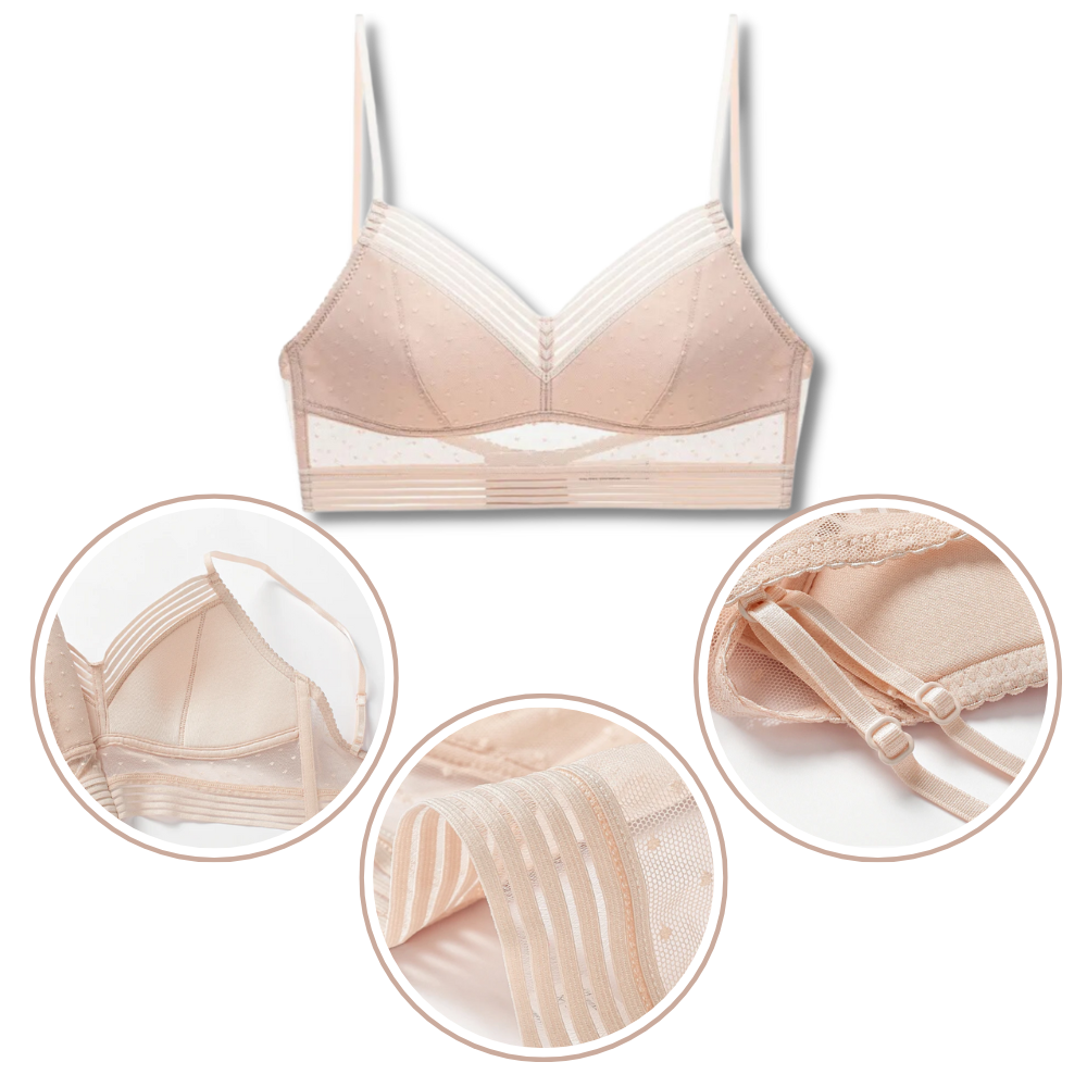 Soutien-gorge invisível de renda da Huasi, ideal para um visual sem costura e elegante, com acabamento delicado em renda.