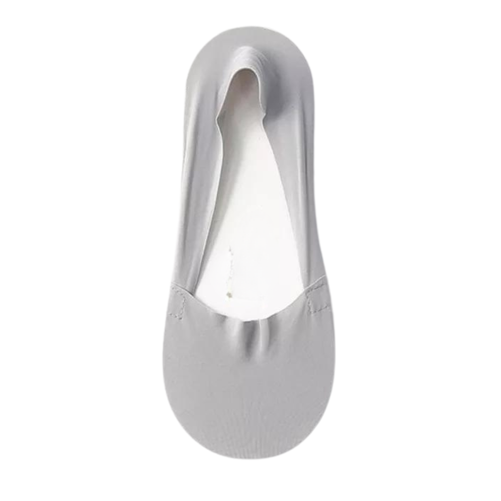 Meias invisíveis antiderrapantes cinzas da marca Nsendm, tecido confortável, ideal para uso discreto e seguro nos pés.