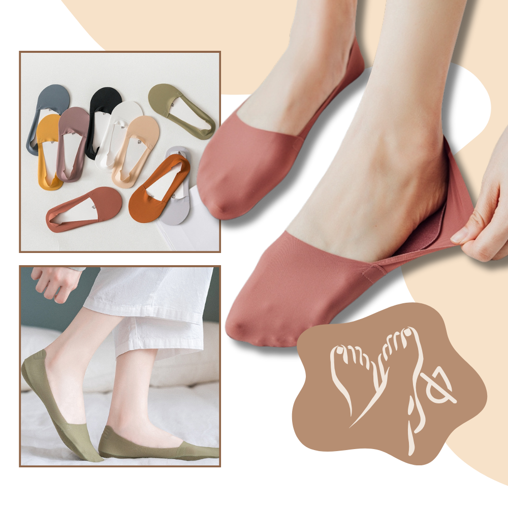 Meias invisíveis antideslizantes da Nsendm, com design discreto que mantém os pés secos e confortáveis.