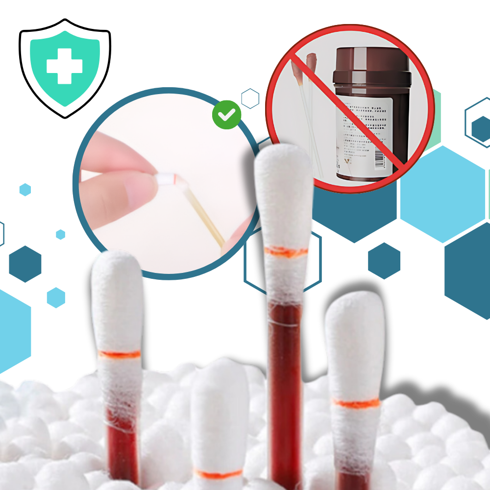 Coton-tiges de premiers secours Rosarivae avec iode et alcool, conçus pour désinfection hygiênica e cuidados de primeiros socorros
