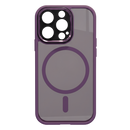Capa magnética antichoque para iPhone, cor roxa escura, proteção resistente contra quedas, marca Pcmart.