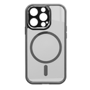 Capa magnética antichoque cinza para iPhone, proteção resistente e design compacto, compatível com modelos de telefonia Pcmart.