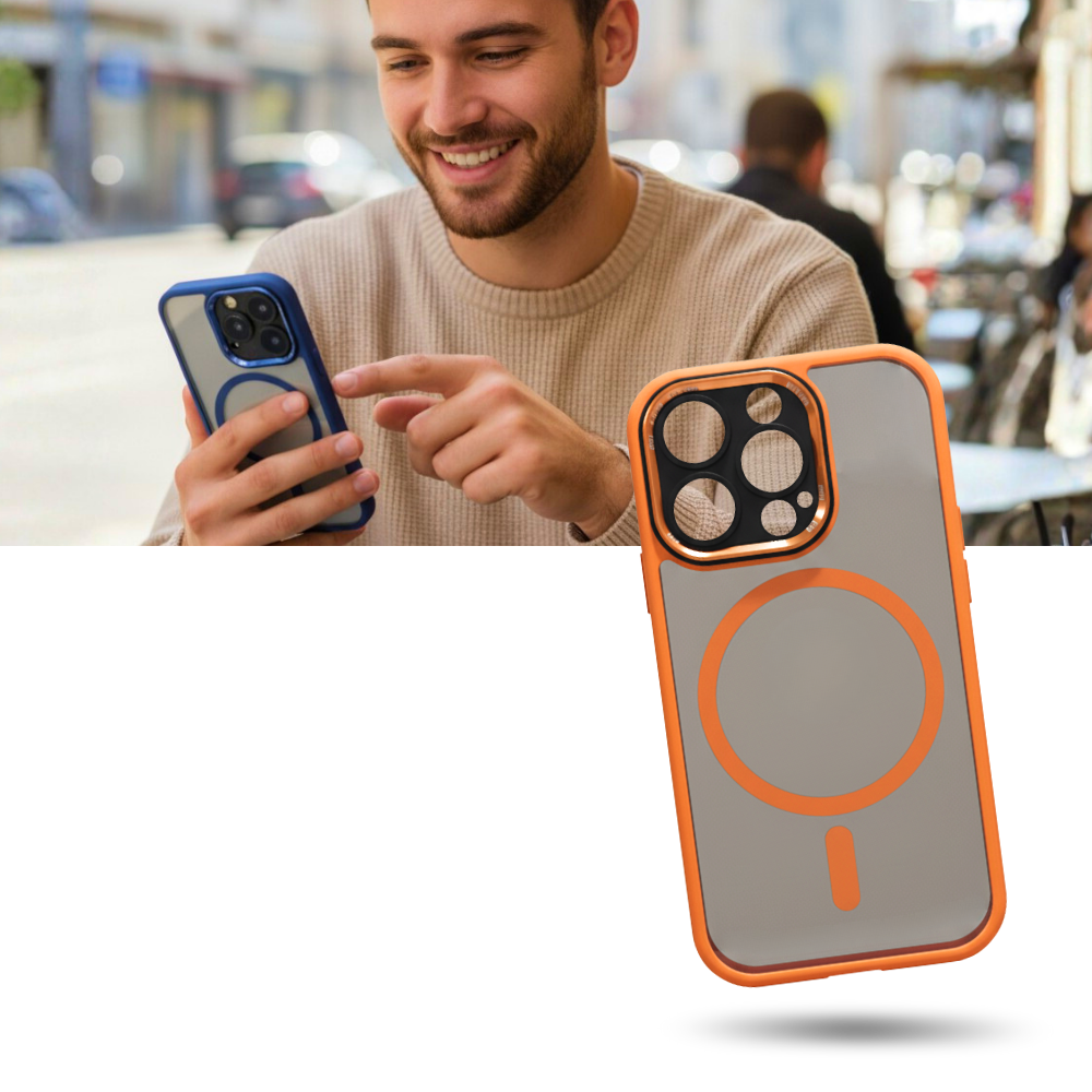 Capa magnética antichoque para iPhone da Pcmart, proteção resistente com design moderno e segura para uso diário.