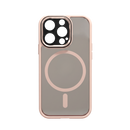 Capa magnética antichoque rosa para iPhone, proteção resistente com acabamento elegante, compatível com modelos de telefone.