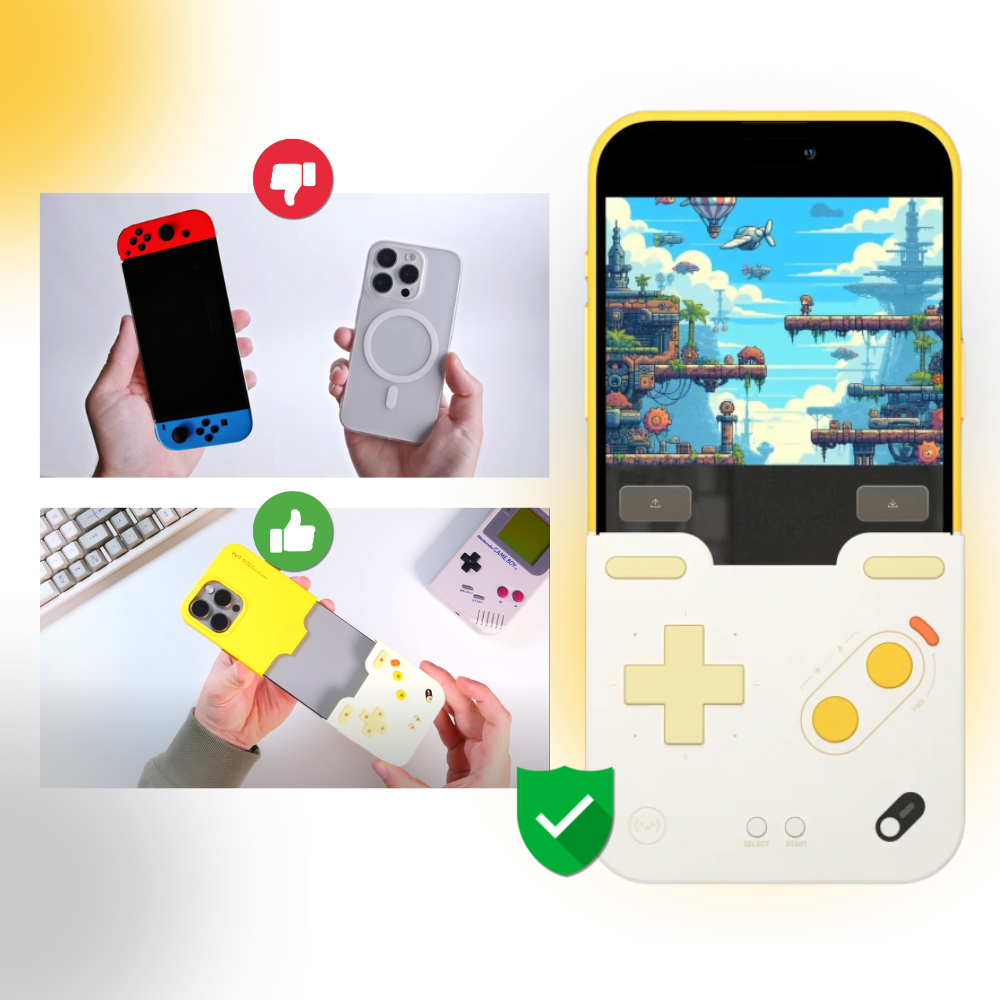 Capa de telefone Chu9 estilo Gameboy para iPhone, design retrô e de jogos, proteção e estilo para dispositivo móvel.