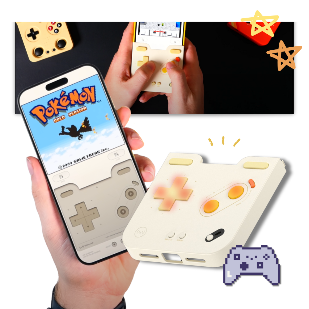 Capa de iPhone Gameboy Chu9, design retrô de videogame, com detalhes de botões e estilo clássico de console portátil.