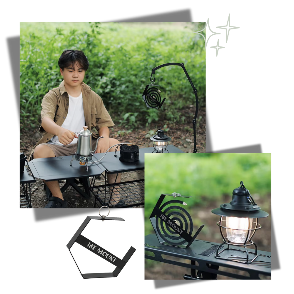 Suporte de ferro para espiral anti-mosquito da Toumeny, acessório decorativo para perfumes de ambiente, com design estético.