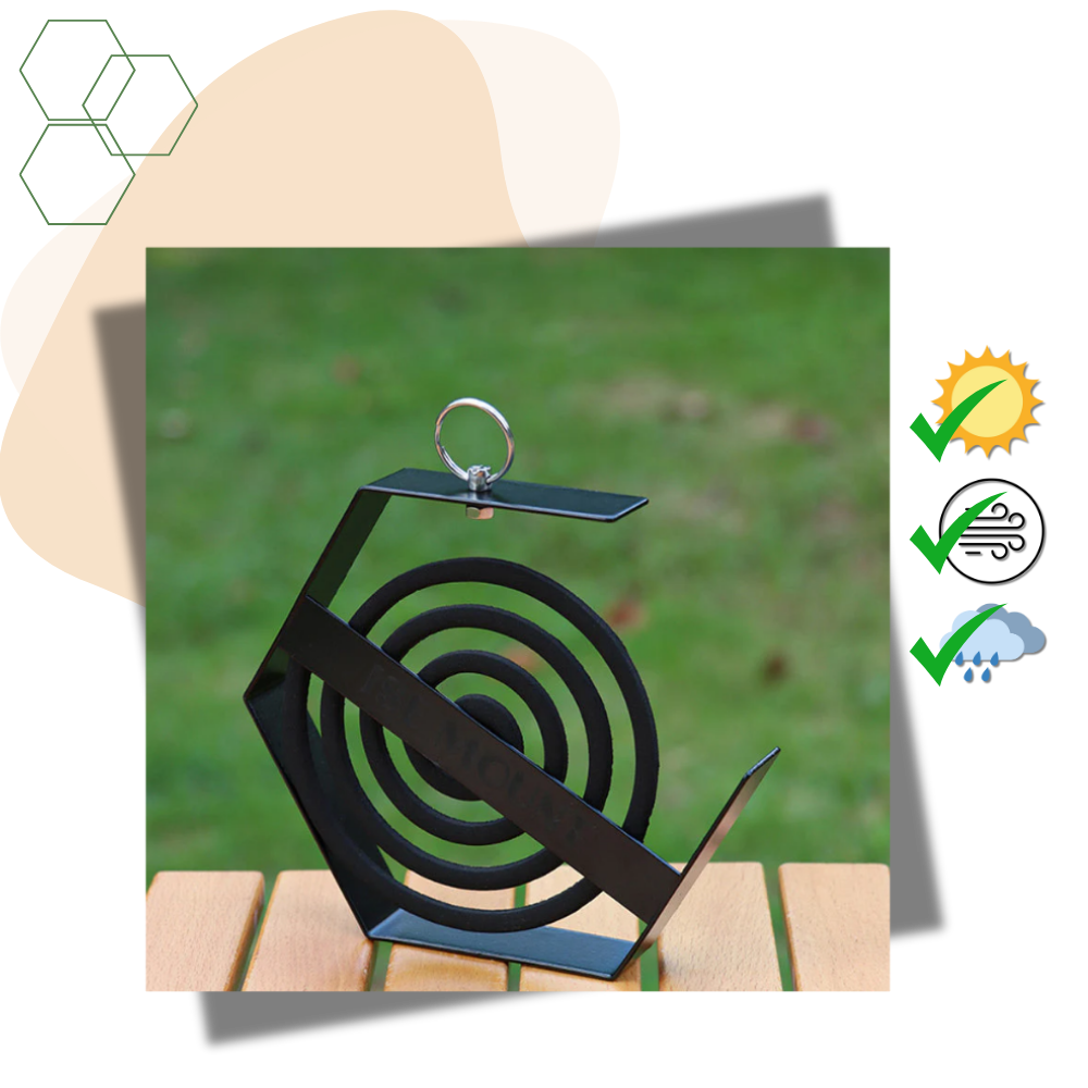 Suporte de ferro para espiral anti-mosquito da Toumeny, acessório para perfumes de ambiente, resistente às intempéries.