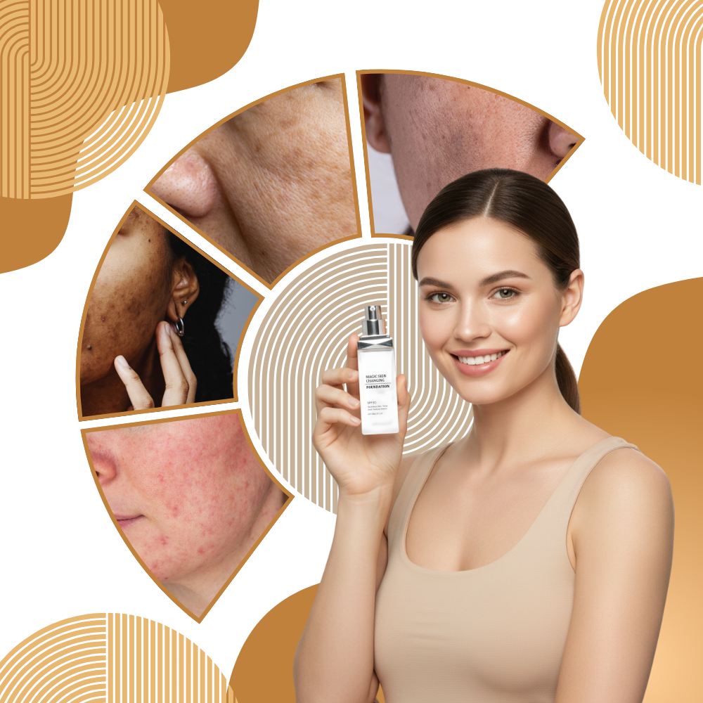 Base de maquiagem da Jaycosin com proteção SPF 30 e tonalidade que muda de cor, apresentada em embalagem de cosméticos.