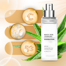 Base de maquiagem com SPF 30, tonificação variável, da marca Jaycosin, em embalagem com fundo branco e textura cremosa.