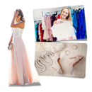 Robe em mousseline de renda amareja da Jbeelate, estilo prairie chic, com detalhes delicados e corte sofisticado.