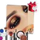 Sombra de olho da Jcat Beauty com acabamento galáctico, refletindo cores vibrantes e efeito cintilante para maquiagem criativa.