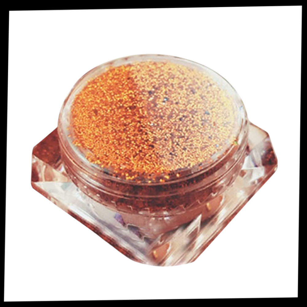 Sombra de olhos Jcat Beauty com efeito galáctico, tonalidades refletoras para maquiagem vibrante e brilhante.