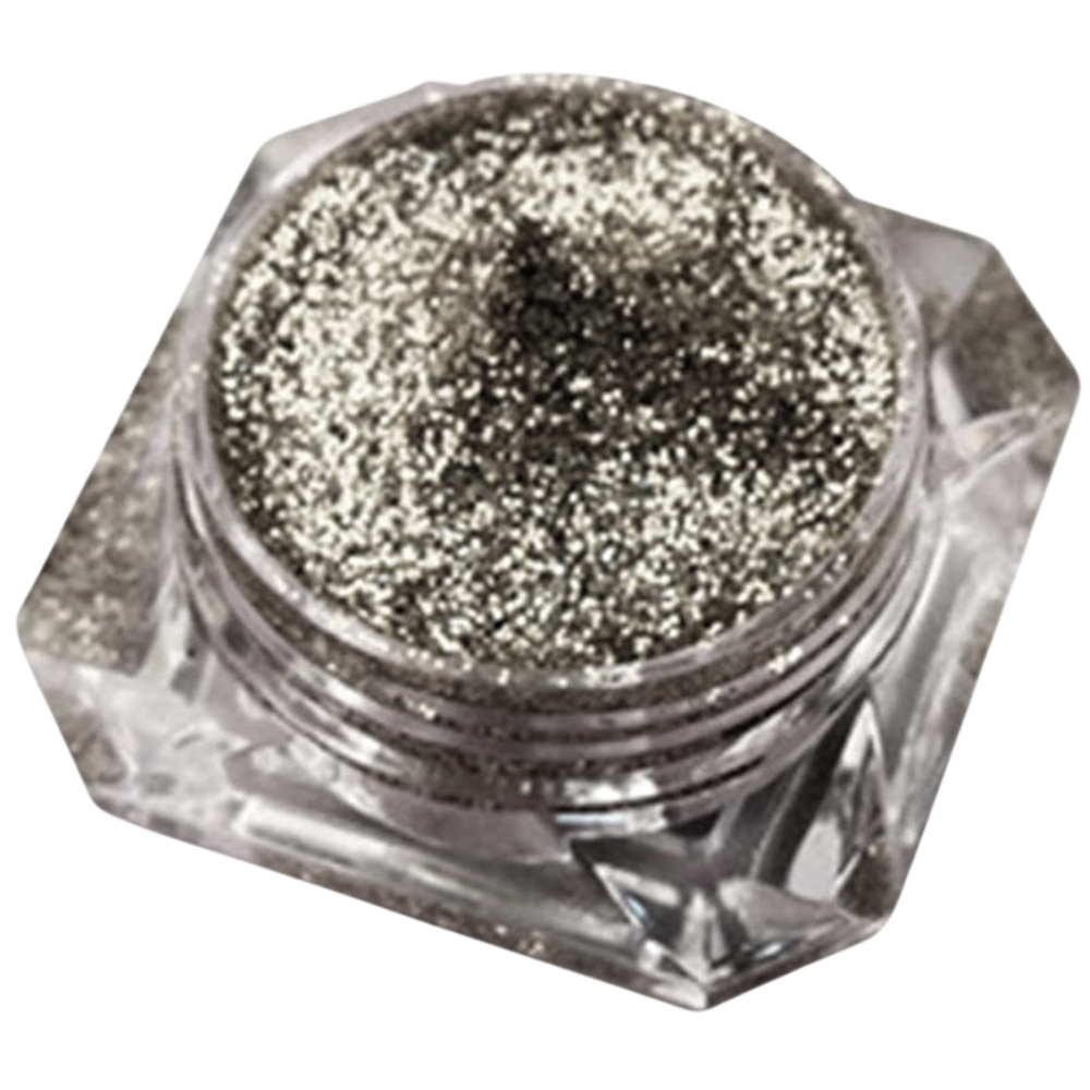 Sombra de olhos Jcat Beauty com brilho galáctico, efeito cintilante e cores vibrantes em embalagem de cosméticos.