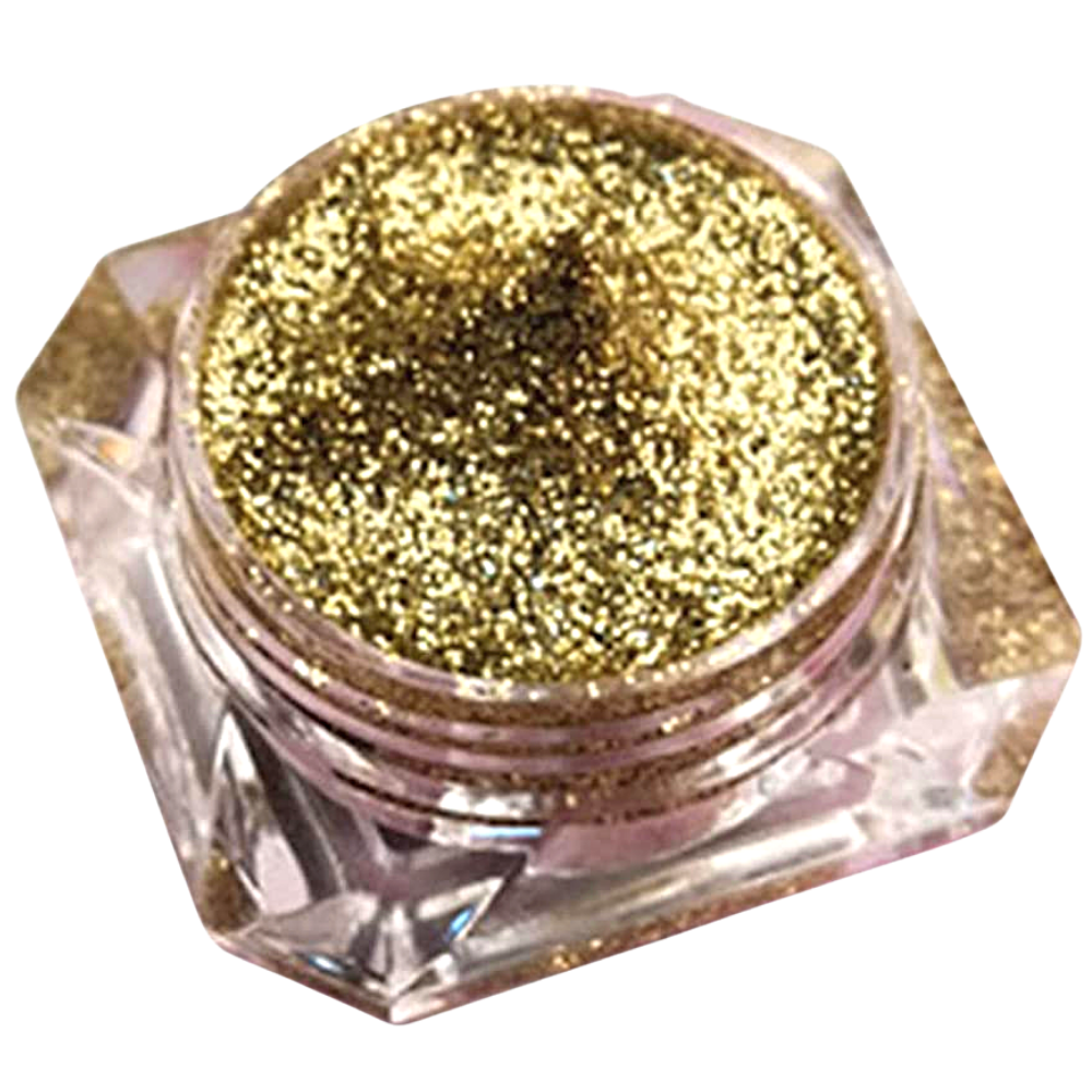Sombras de olhos Jcat Beauty com acabamento galáctico, refletindo cores vibrantes e brilhantes em embalagem de cosméticos.