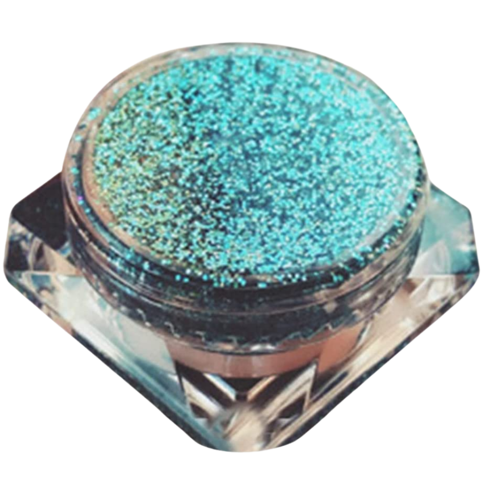 Sombra de olhos Jcat Beauty com efeito galáctico, cores refletidas e brilhantes para um visual vibrante e cósmico.