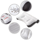Travesseiro de suporte cervical hypoalergênico Jiafang com capa azul, ideal para conforto e saúde do pescoço.