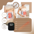 Faixa de massagem e aquecimento Jiayan em preto com corset para aliviar dor ciática e promover relaxamento muscular.